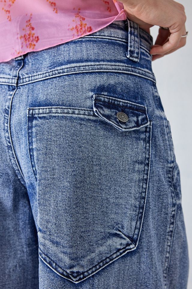 Jaded London Axle Acid Wash Denim Shorts
