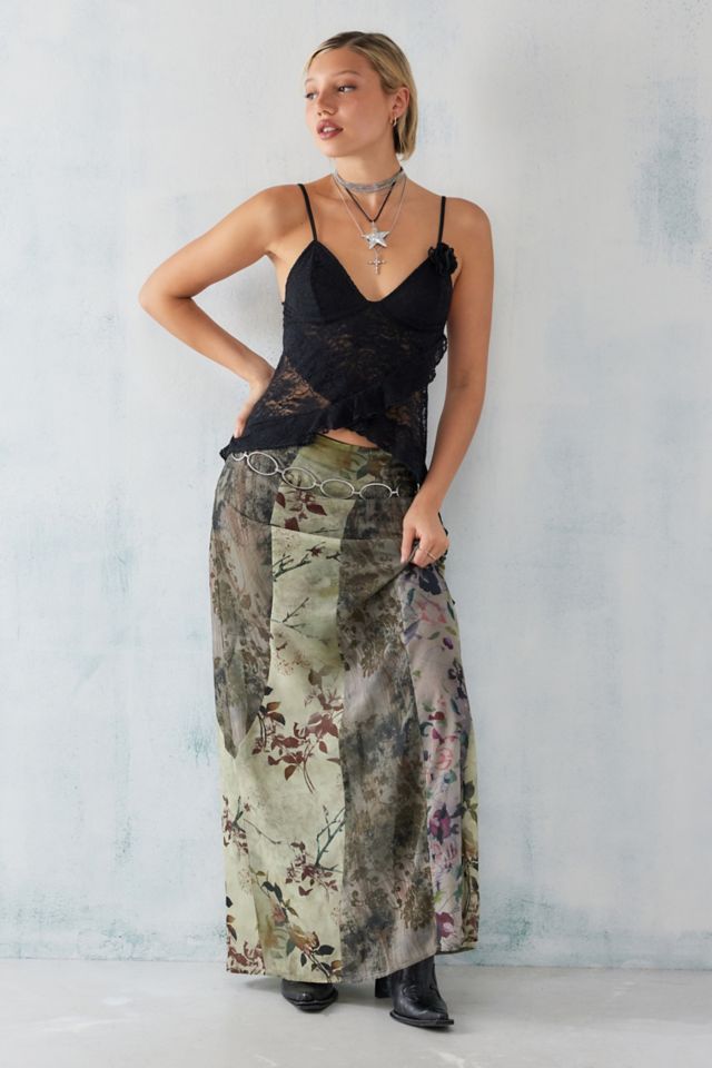 Jaded London Asteria Panelled Maxi Skirt | Urban Outfitters UK