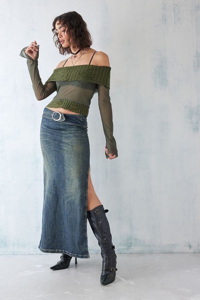 Jaded London Nova Off-The-Shoulder Mesh Top | Urban Outfitters UK