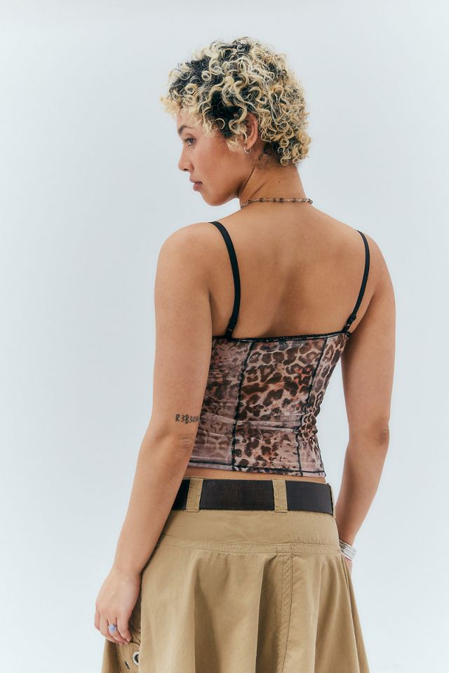 Jaded London Leopard Lace-Up Corset Top #3