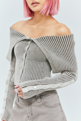 トップス Jaded London Taupstray knit Taupe Stray Knit | Jaded London | Clothing