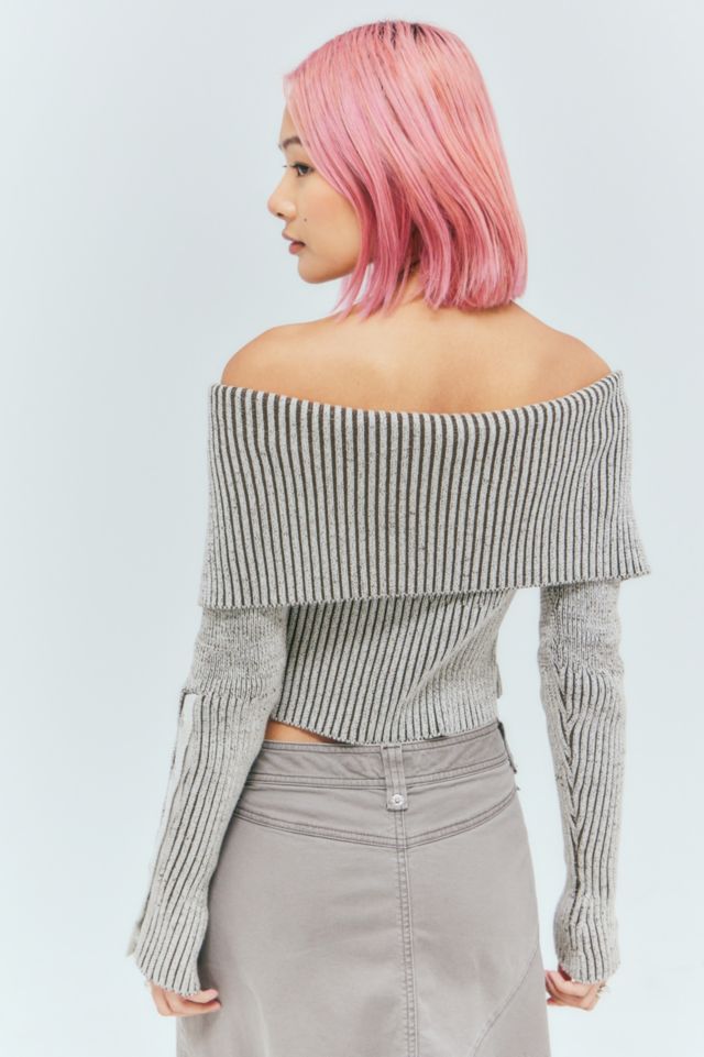 Jaded London Kensu Off-The-Shoulder Knit Top | Urban Outfitters UK