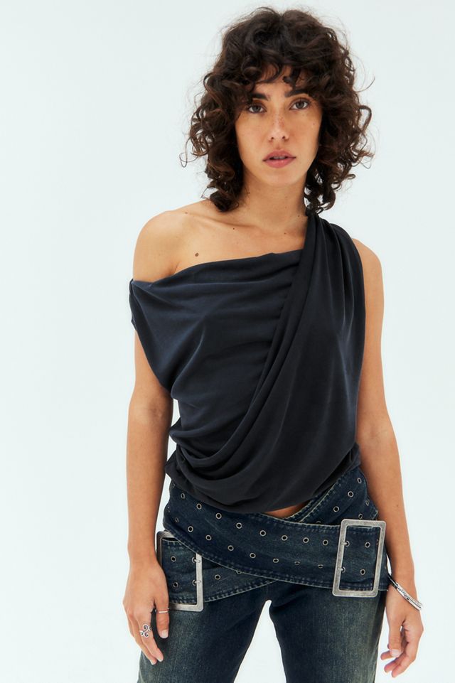 One-shoulder Top - Black - Ladies