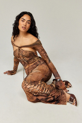 dahna macrame mesh maxi dress Jaded London Dahna Macram Mesh Maxi Dress