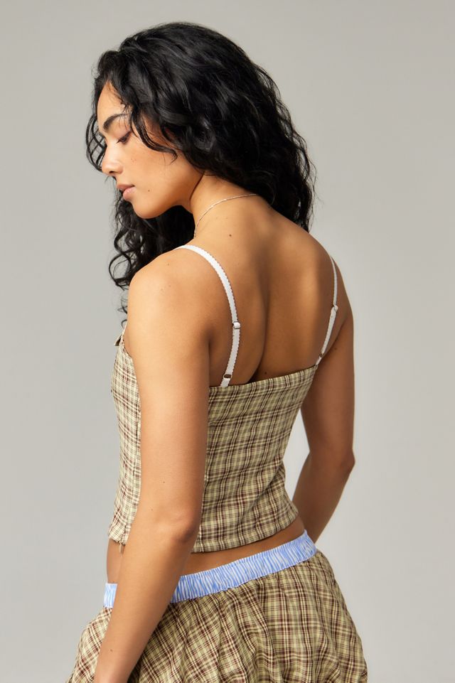 Jaded London Lulu Check Corset Top #3