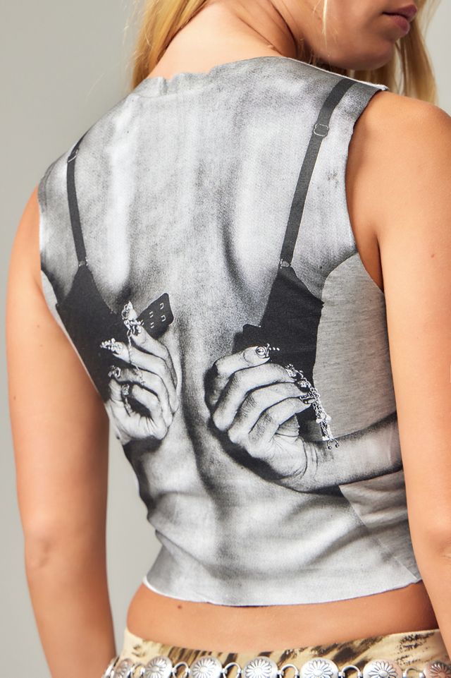 Jaded London Rücken-BH Illusion Print Tanktop #3