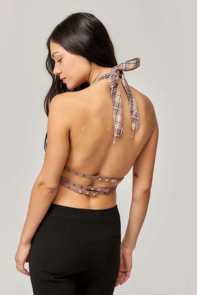 Jaded London Check Halter Top | Urban Outfitters UK
