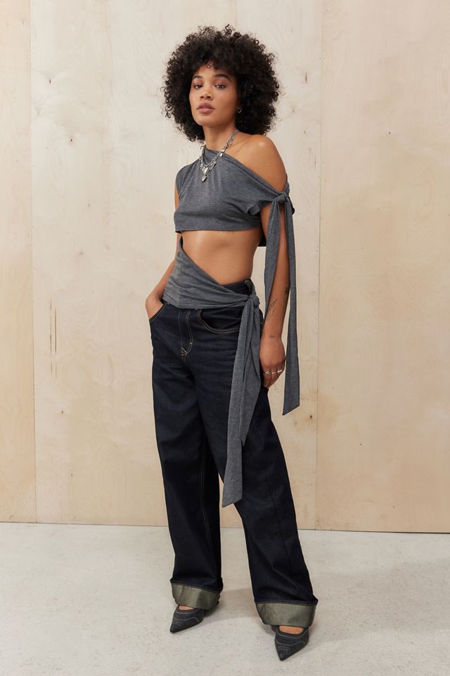 Jaded London Double Knotted Jersey Top #1