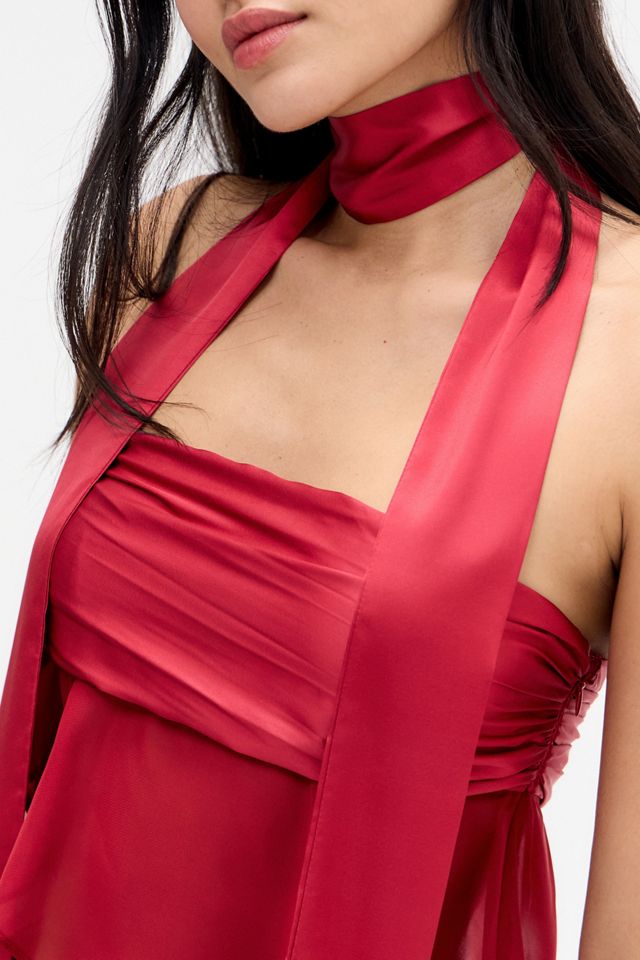 Jaded London Rotes Regina Korsett Top #2