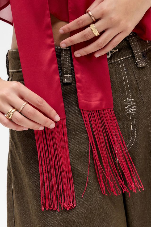 Jaded London Rotes Regina Korsett Top #3