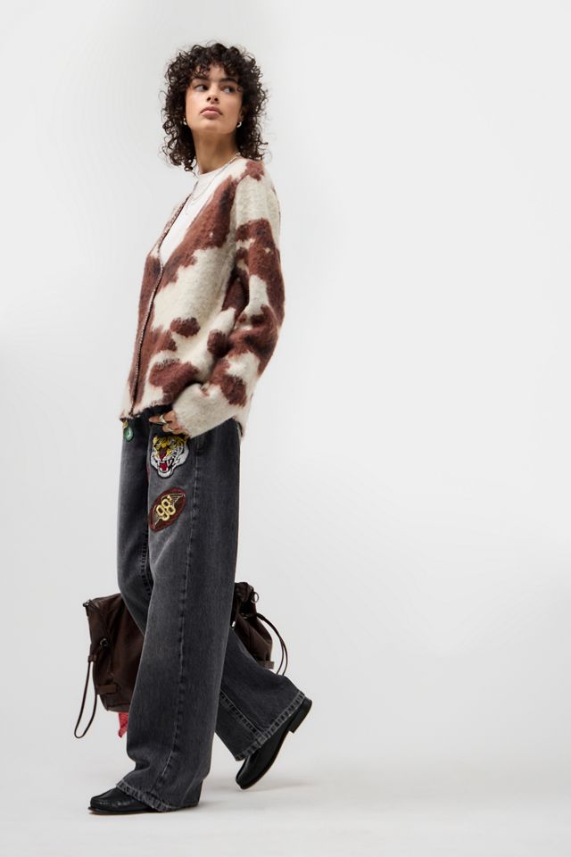 Jaded London Cow Print Chuck Cardigan | Urban Outfitters FR