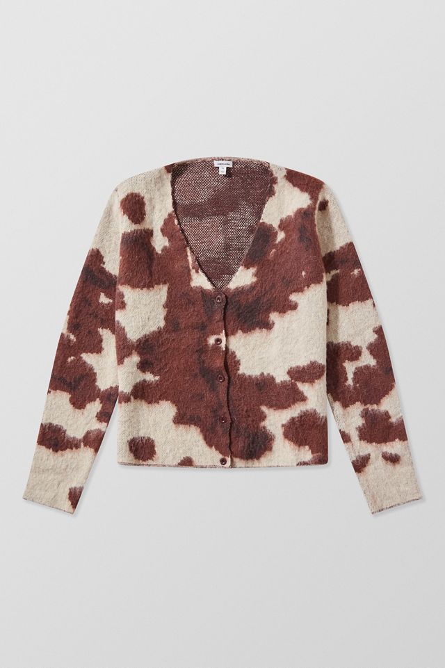 Jaded London Cow Print Chuck Cardigan | Urban Outfitters FR
