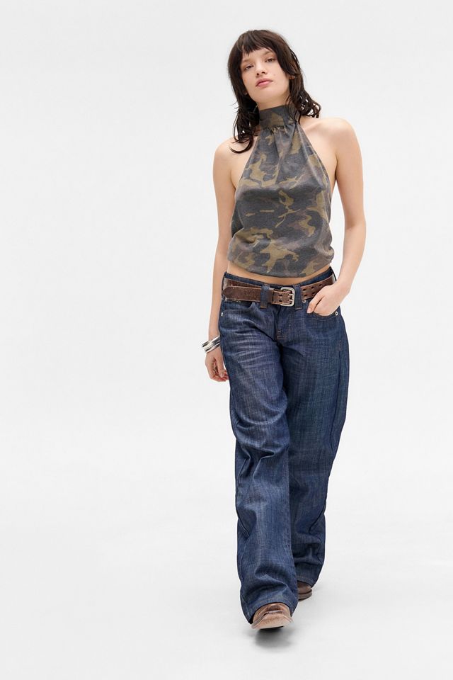 Jaded London Camo Drape Scarf Top #1