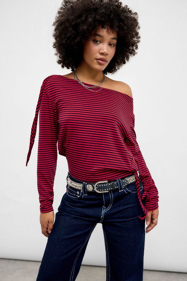 Jaded London Gaia Slashed Backless Stripe Top #2