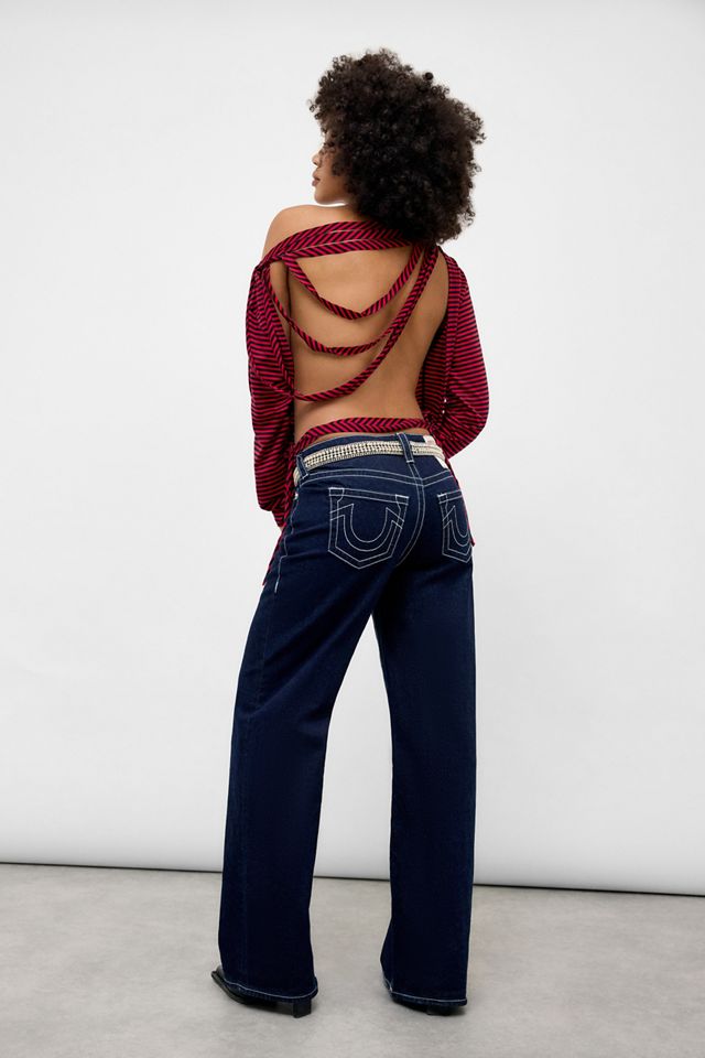 Jaded London Gaia Slashed Backless Stripe Top #3