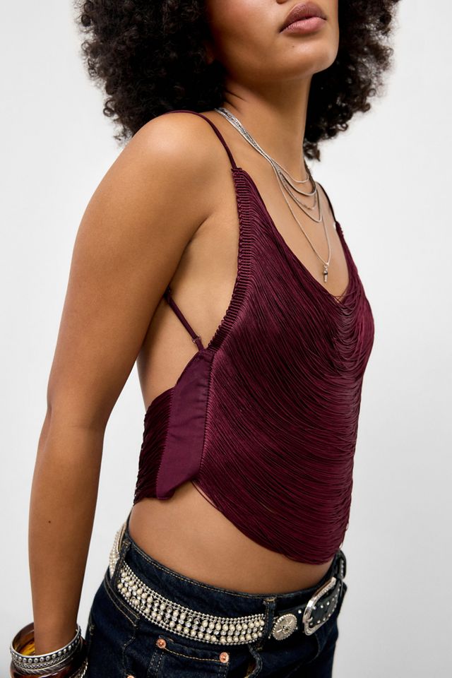 Jaded London Lavinia Backless Fringe Top #3
