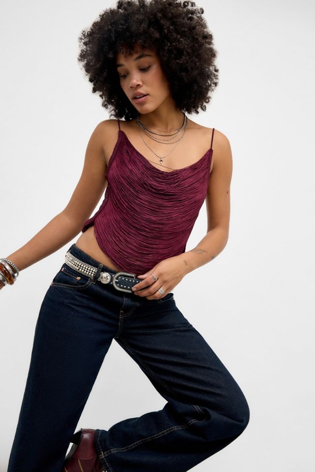 Jaded London Lavinia Backless Fringe Top #4
