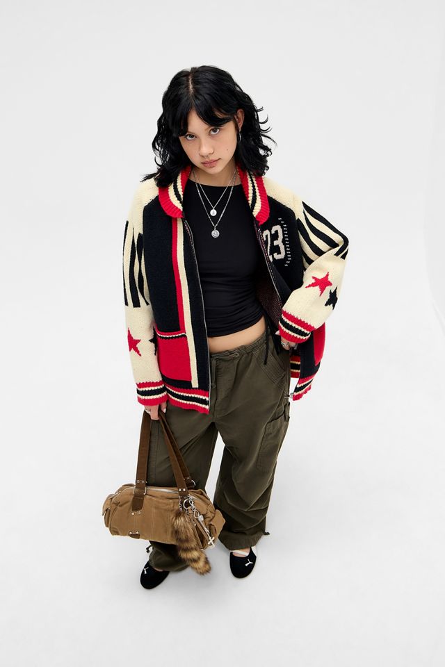 Jaded London Team 23 Knitted Zip-Through Jacket #4