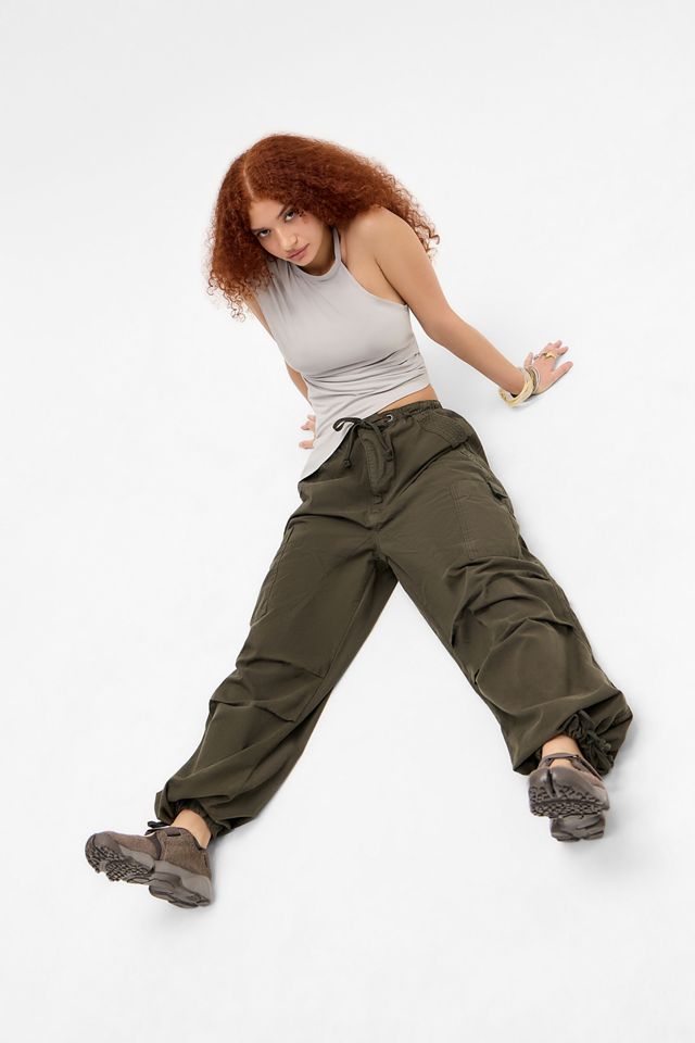 Jaded London Khaki Parachute Cargo Pants #3
