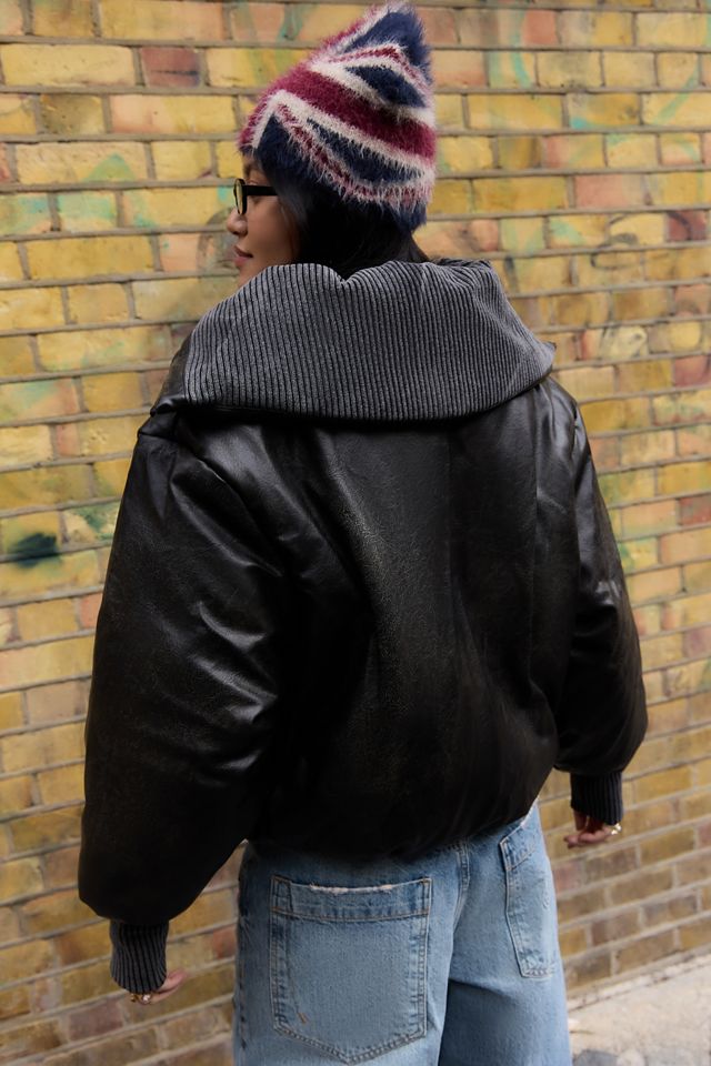 Jaded London Alloy Puff Bomber Jacket #3