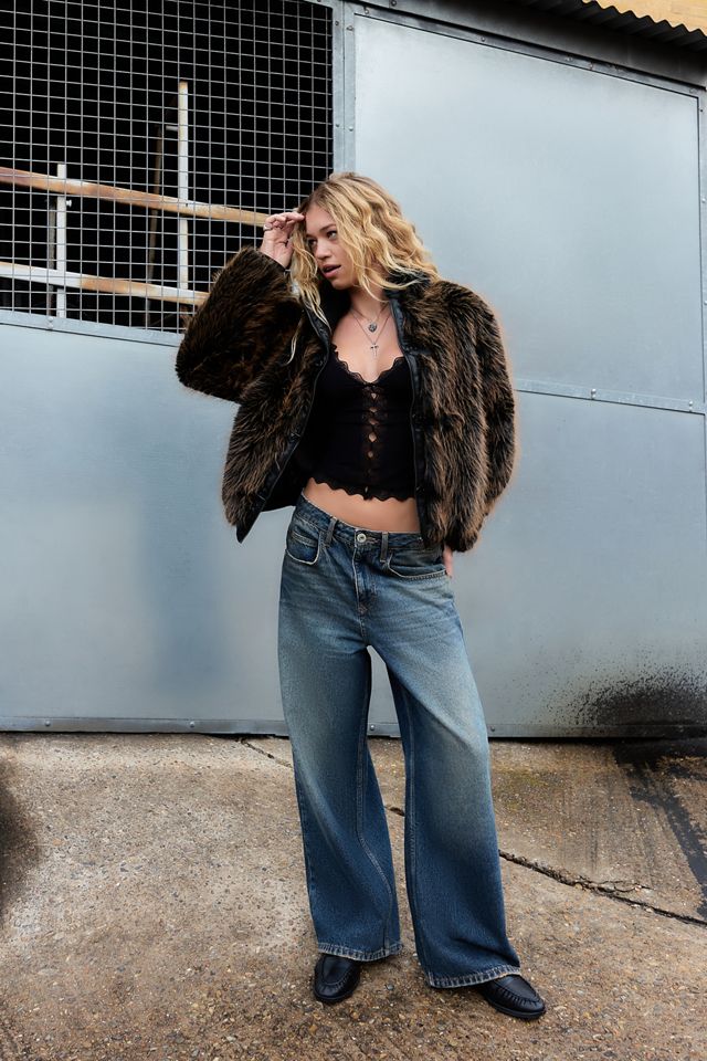 Jaded London Brown Mendoza Faux Fur Jacket #1