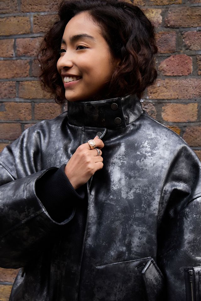 Giacca Bomber Oversize in Ecopelle Jaded London #2