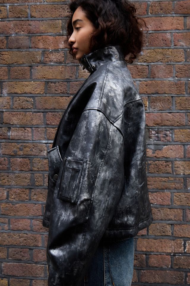 Giacca Bomber Oversize in Ecopelle Jaded London #3