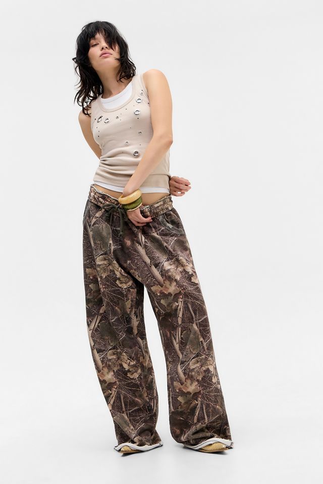 Jaded London Woodland Camo Baggy Monster Joggers #1