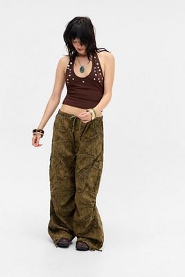 Pantalon parachute camouflage forêt Jaded London