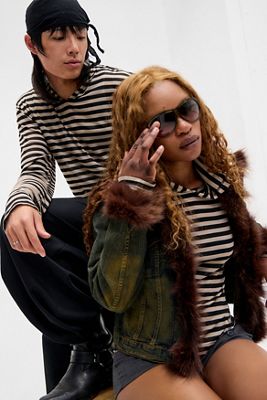 Jaded London Mist Stripe Hoodie