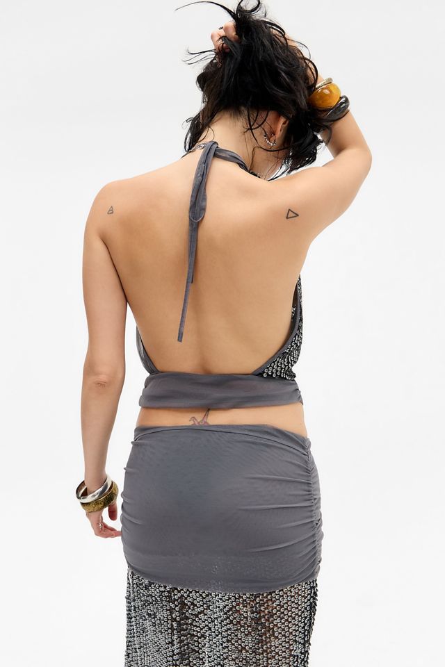 Jaded London Selina Sequin Backless Top #3
