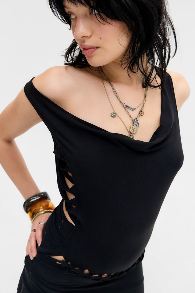 Jaded London Vux Asymmetric Slashed Dress #4