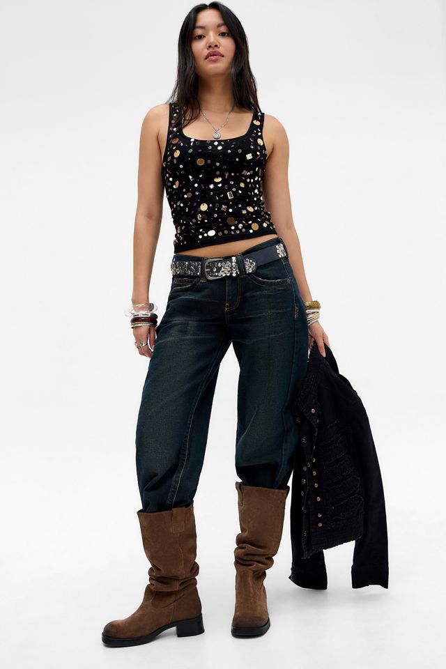 Haut débardeur à paillettes Addison Jaded London #1