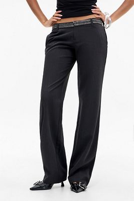 Pantalones de Vestir de Talle Bajo Adornados Venissa Jaded London