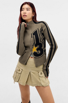 Jaded London Sprint Zip Through Rib Knit Track Top | Urban