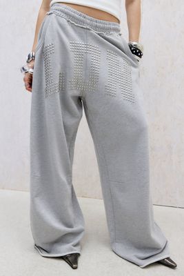 Jaded London Pantaloni jogger baggy mostruosi con borchie LDN