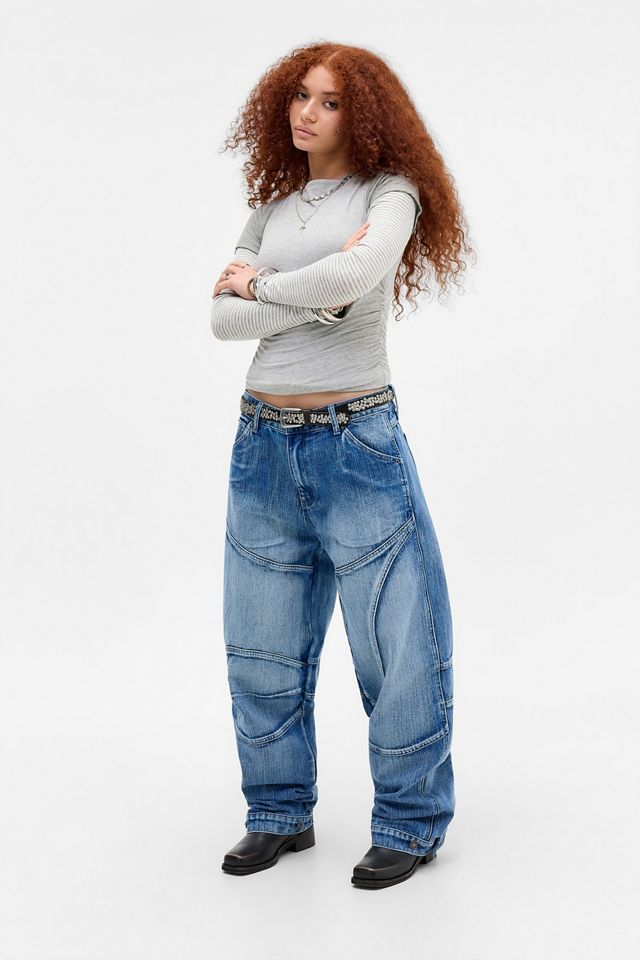 Jaded London Jeans Baggy a Vita Bassa Zae Sonic a Pannelli #1