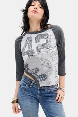 Jaded London Reworked Baseball Top