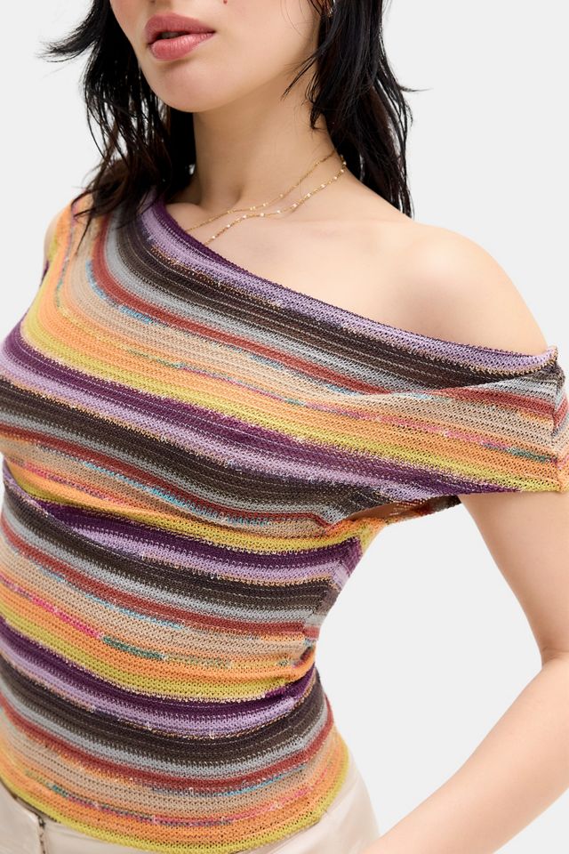Top de Punto Asimétrico Cata Multi Rayas Jaded London #1