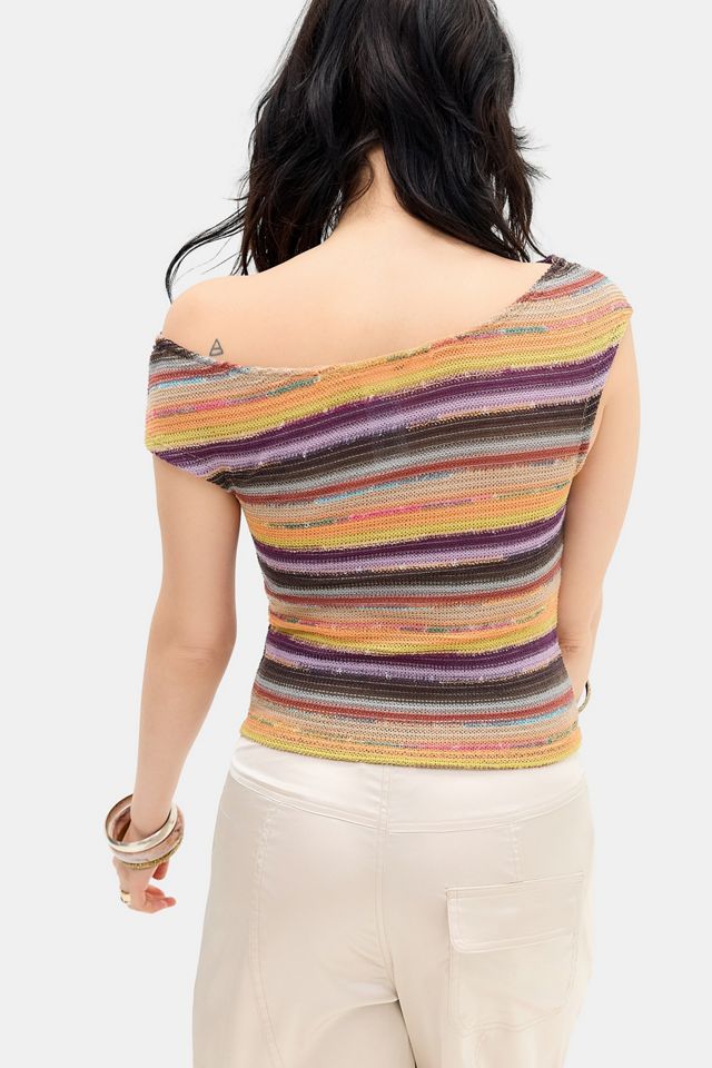 Top de Punto Asimétrico Cata Multi Rayas Jaded London #3