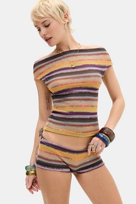 Shorts Mini Cata de Rayas Múltiples Jaded London