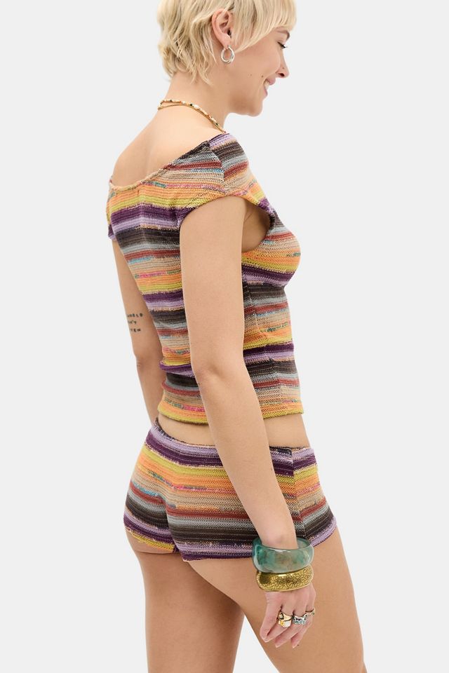 Jaded London Cata Multi-Streifen Mini-Shorts #3