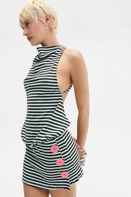 Jaded London Romie Backless Check Mini Dress | Urban Outfitters UK