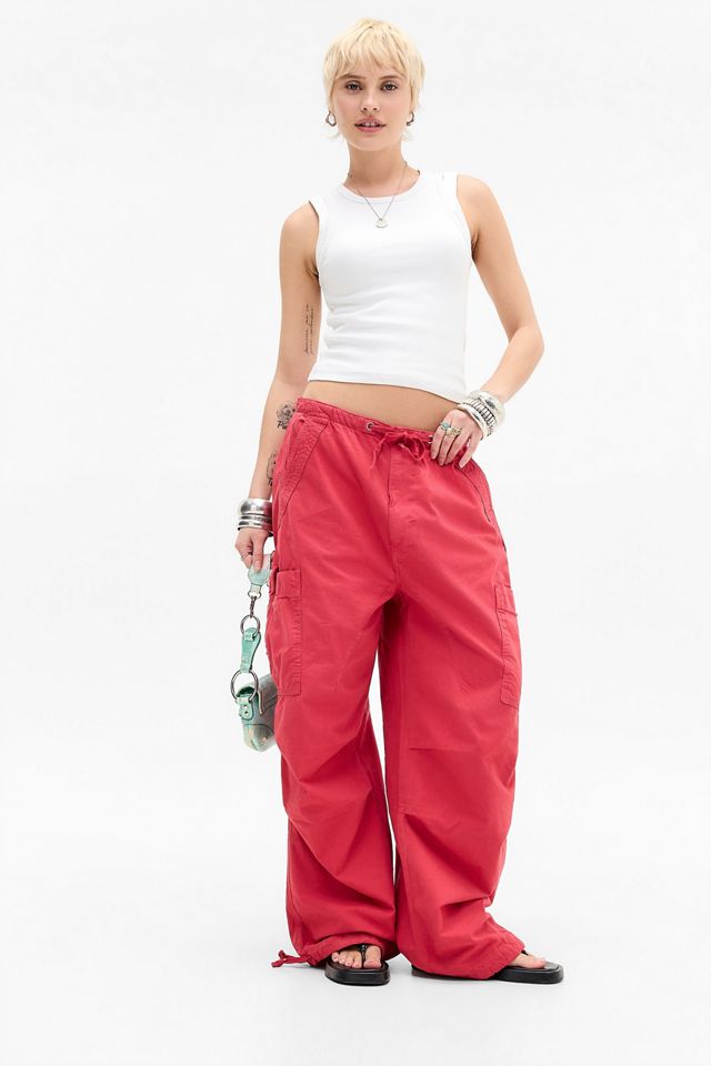 Pantalones Cargo Paracaídas Rojos Jaded London #1