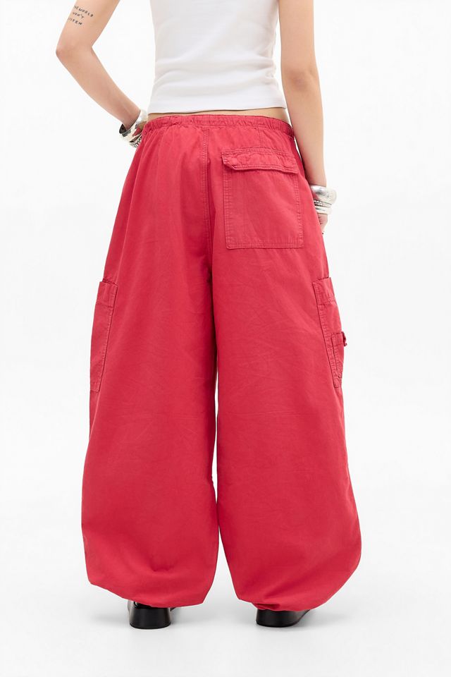 Pantalones Cargo Paracaídas Rojos Jaded London #3