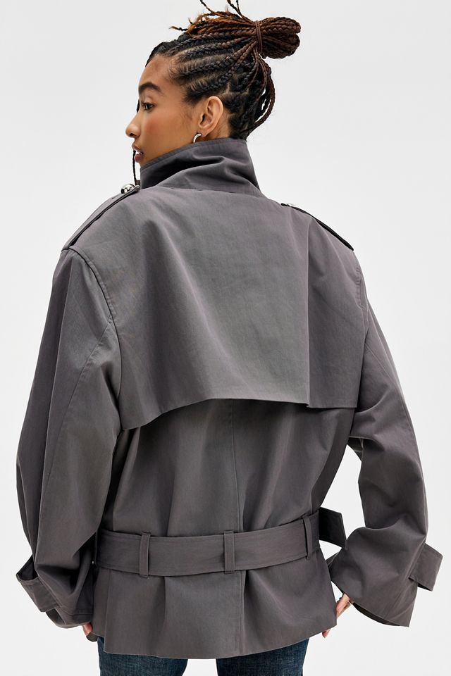Manteau trench court surdimensionné Jaded London #3