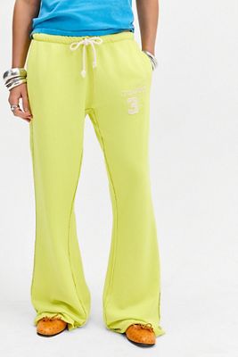 Jaded London Neongelbe Cleo Lässige Bootcut Jogginghose