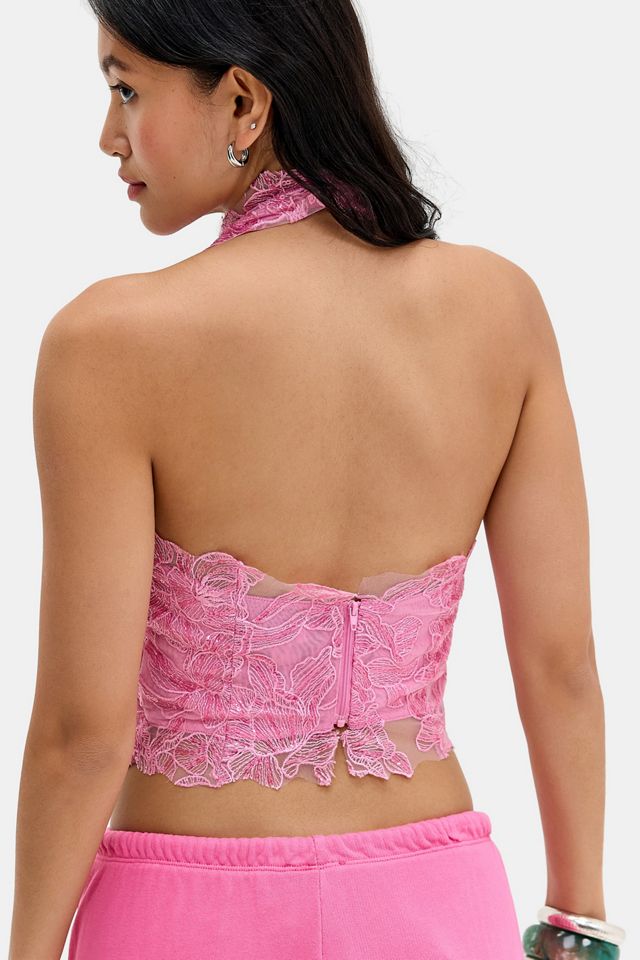 Jaded London Pink Roswen Lace Corset Top #3