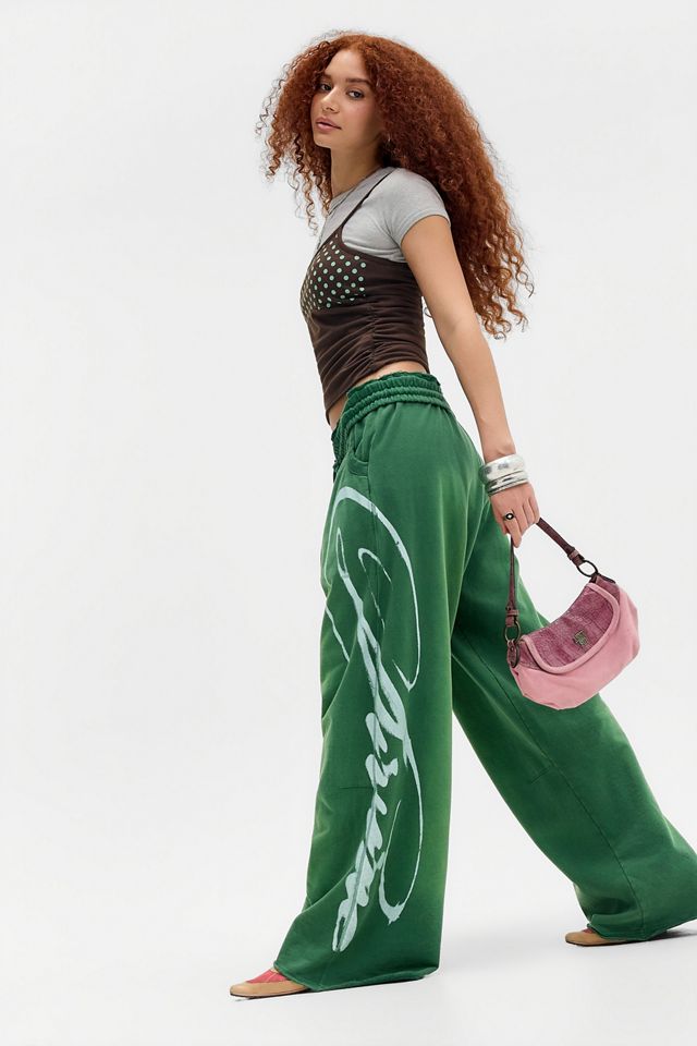 Pantalon de jogging droit vert Divine Airbrush Jaded London #1
