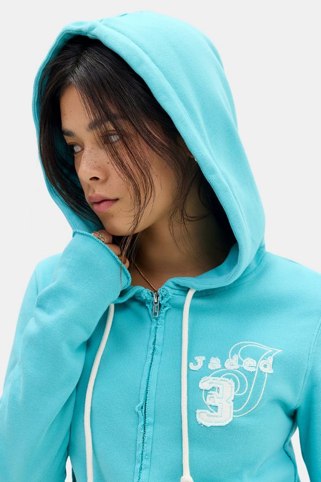 Jaded London Turquoise Cleo Zip-Through Hoodie #2